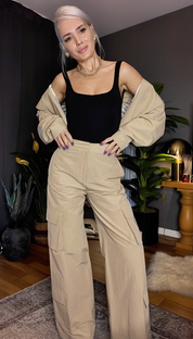 Masca Bej Kargo Pantolon