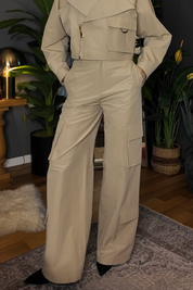 Masca Bej Kargo Pantolon