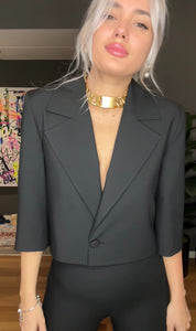 Truvakar Kol Crop Blazer