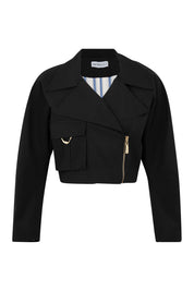 Masca Kısa Siyah Trench