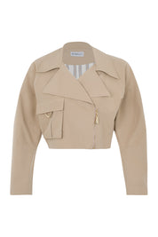 Masca Kısa Bej Trench